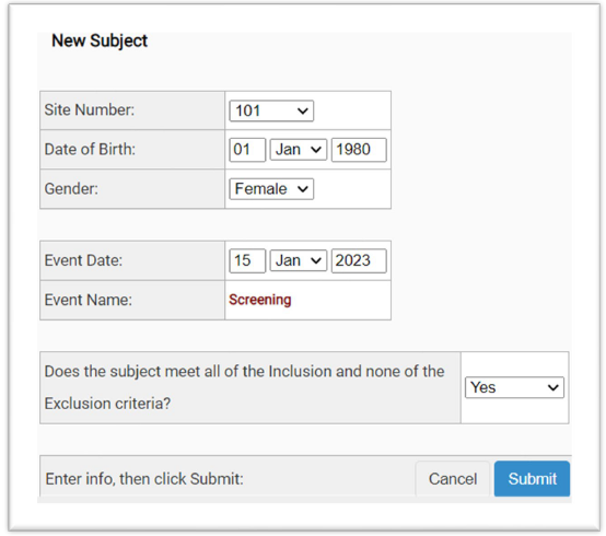 स्क्रीन - सबमिट करें