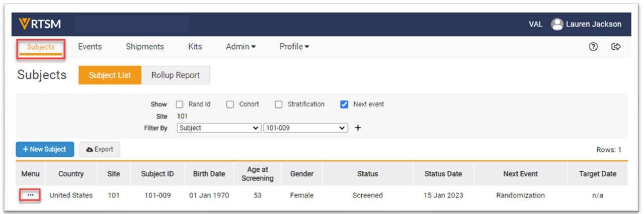 スクリーン不合格 - 被験者
