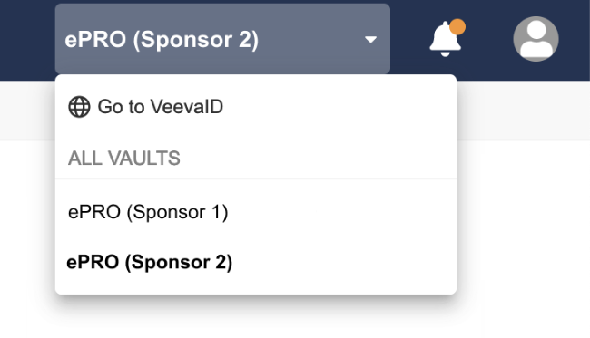 {Przykład listy rozwijanej wyboru sponsora na pasku banerowym strony profilu użytkownika}