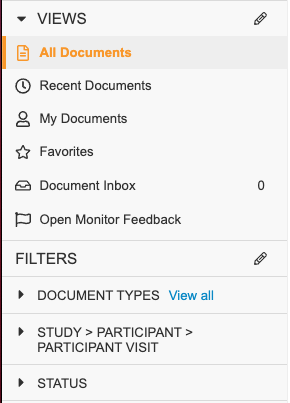 Obraz widoków i filtrów w SiteVault