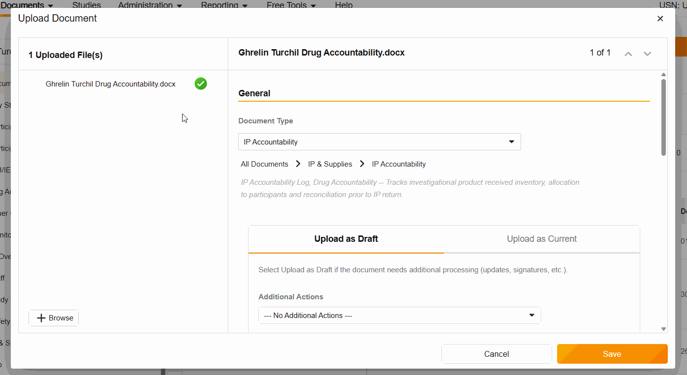 Upload restrito