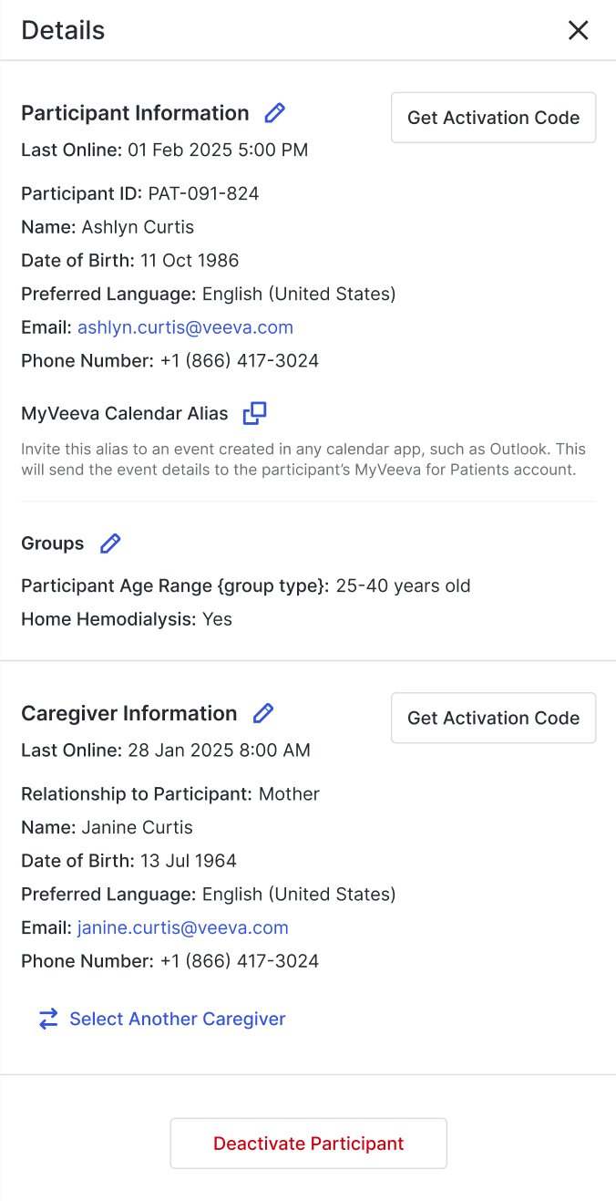 {Participant Details Pane}