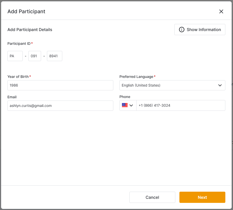 {Add Participant Dialog Box}
