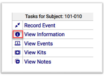 Edit Demographics - Tasks