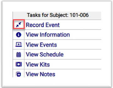 Record Event - Tasks