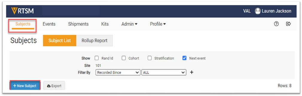Screen - New Subject