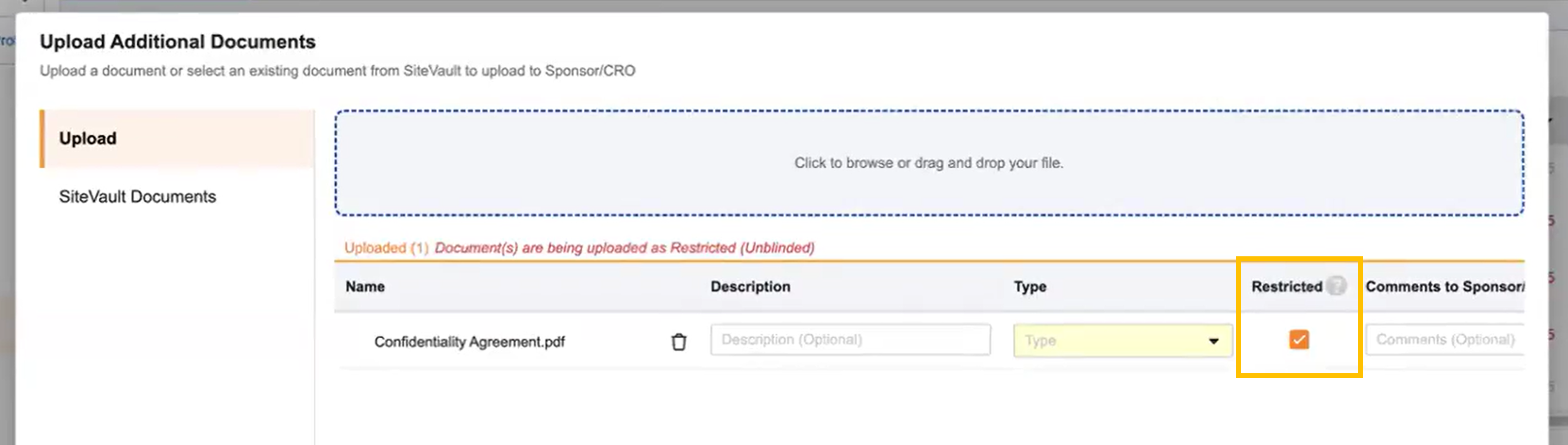 Upload Restricted
